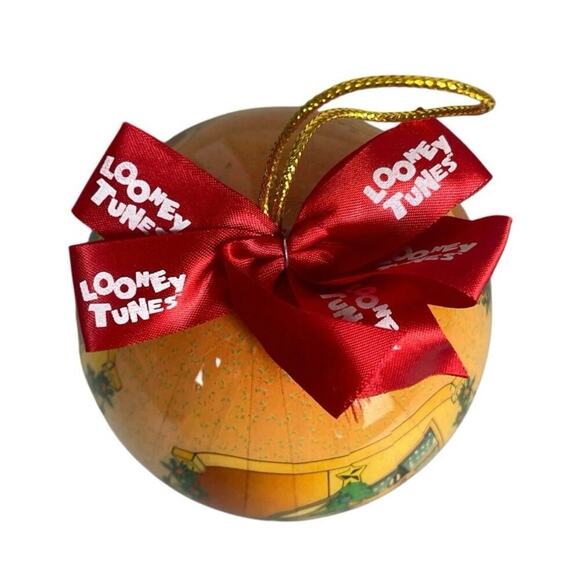 Vintage 1995 Looney Tunes Christmas Ornament Featuring Bugs Bunny & Daffy Duck - Picture 3 of 4